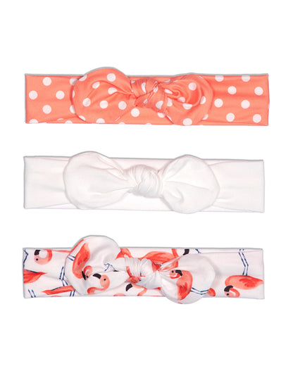 Kicks & Crawl Peach Headbands-Cotton Blend-Printed-For Infants