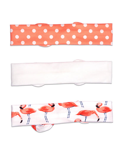Kicks & Crawl Peach Headbands-Cotton Blend-Printed-For Infants