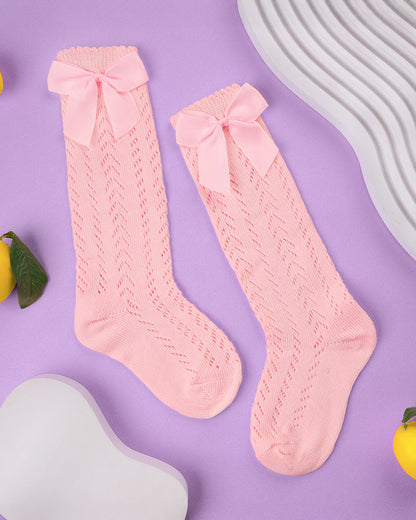 Kicks & Crawl Pink Stockings-Cotton-Solid-For Infants