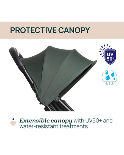 Chicco Urbino Lightweight Baby Stroller-Flat Reclining Seat-One Hand Fold-6 Months Warranty-For 0 to 4Y (Upto 22 Kg)-Evergreen