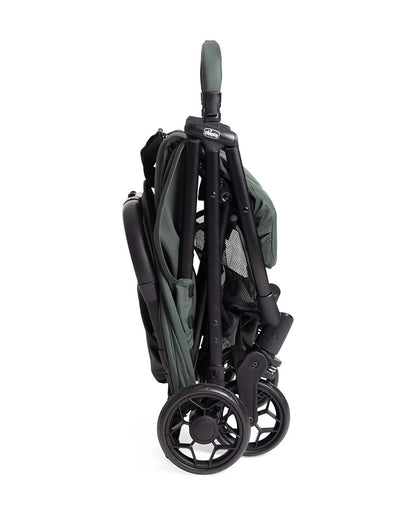 Chicco Urbino Lightweight Baby Stroller-Flat Reclining Seat-One Hand Fold-6 Months Warranty-For 0 to 4Y (Upto 22 Kg)-Evergreen