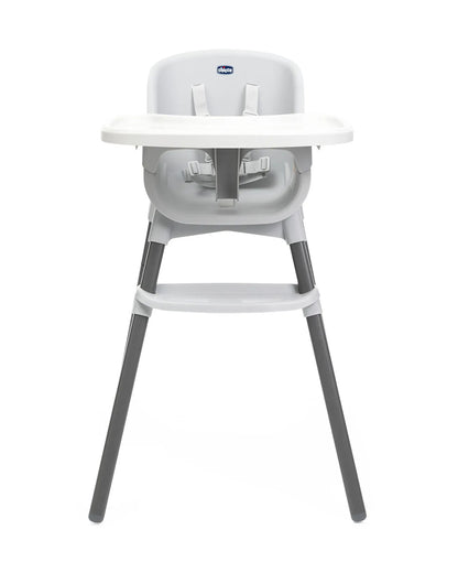 Chicco Polly Zest Baby High Chair-With Feeding Chair, Youth Stool & Baby Chair Mode- 5 Point Harness-Removable Tray-For 6M to 8Y (Upto 40 kg)-Moon Grey