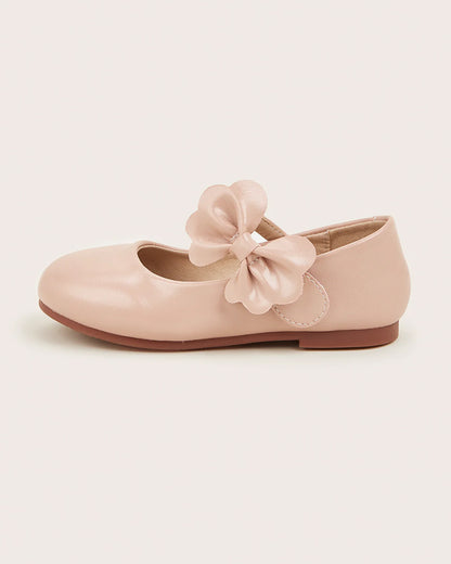 NINO BELLO Peach Bow Velcro Bellies For Infants