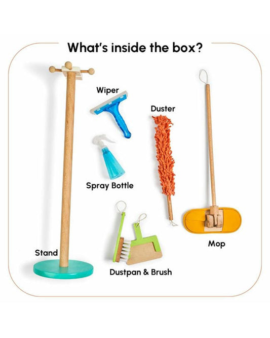 Curious Cub Cleaning Set-Includes 7 Pieces-Encourages Cleanup-Pretend & Play Toy-12M+