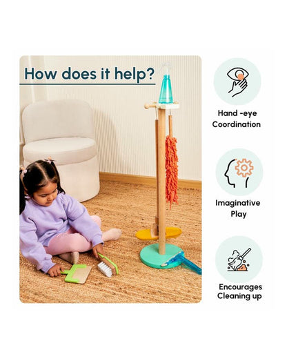 Curious Cub Cleaning Set-Includes 7 Pieces-Encourages Cleanup-Pretend & Play Toy-12M+