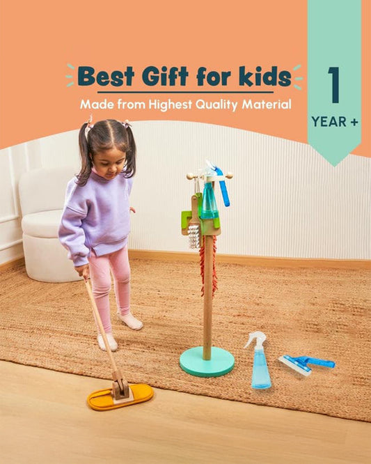 Curious Cub Cleaning Set-Includes 7 Pieces-Encourages Cleanup-Pretend & Play Toy-12M+