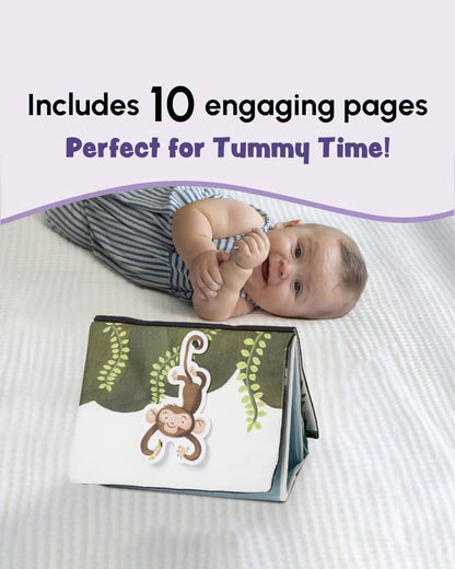 Curious Cub Tummy Time Book-Includes Baby Safe Mirror-Encourage Tummy Time-Learning & Educational Toys-0 to 12M
