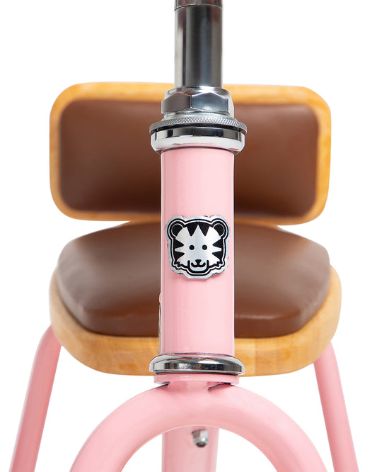 Todds Trike-ISO 8124 Certified-Detachable & Height Adjustable Parent Handlebar-With Birchwood Pedals & Vegan Leather Padded Seat-For 18M+-Popsicle Pink