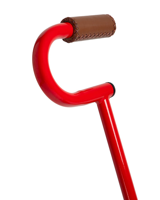 Todds Trike-ISO 8124 Certified-Detachable & Height Adjustable Parent Handlebar-With Birchwood Pedals & Vegan Leather Padded Seat-For 18M+-Racer Red