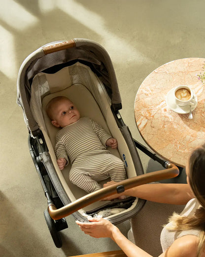 Nuna LYTL Baby Carry Cot-With Dream Drape & Ventilated Mesh Panel-Integrated Release Buttons-Compact & Flat Fold-Includes Rain Cover-2 Years Warranty-Upto 9 Kg-Cedar