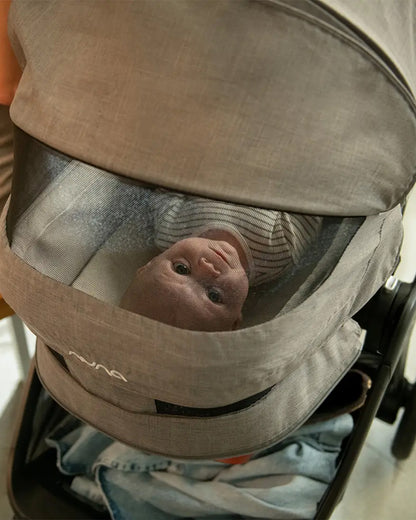 Nuna LYTL Baby Carry Cot-With Dream Drape & Ventilated Mesh Panel-Integrated Release Buttons-Compact & Flat Fold-Includes Rain Cover-2 Years Warranty-Upto 9 Kg-Cedar