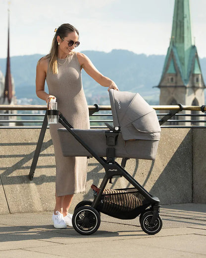 Nuna LYTL Baby Carry Cot-With Dream Drape & Ventilated Mesh Panel-Integrated Release Buttons-Compact & Flat Fold-Includes Rain Cover-2 Years Warranty-Upto 9 Kg-Cedar