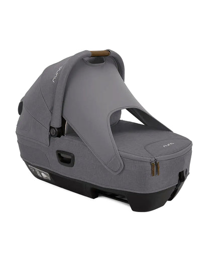 Nuna Cari NEXT Baby Carry Cot-Doubling As Car Seat & Carry Cot-3 Point Harness-With Organic Jersey Infant Insert & Dream Drape-2 Years Warranty-For 0 to 12M (Upto 13 Kg)-Granite