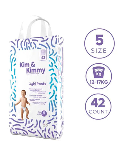 Kim & Kimmy Buoy Bottoms Diaper Pants-Size 5 (12-17Kg)-With Wetness Indicator