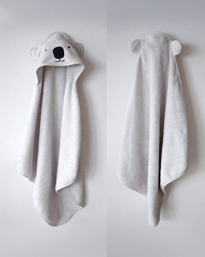 Masilo Hooded Baby Bath Towel-100% Bath Towelling Cotton-Koala Bear