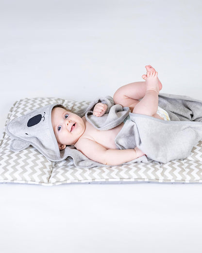 Masilo Hooded Baby Bath Towel-100% Bath Towelling Cotton-Koala Bear
