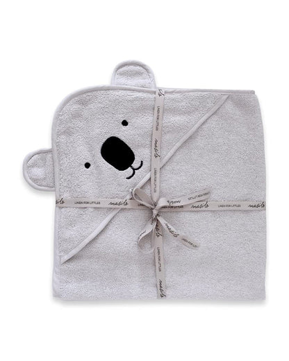 Masilo Hooded Baby Bath Towel-100% Bath Towelling Cotton-Koala Bear