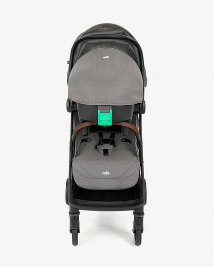 Joie Pact Pro Lightweight Stroller & i-Snug 2 Car Seat Travel System-Stroller Features (One Hand Fold, Upto Upto 22 Kg)-Car Seat Features (Adjustable Headrest, Upto 13 Kg)-Pebble