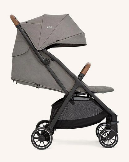 Joie Pact Pro Lightweight Stroller & i-Snug 2 Car Seat Travel System-Stroller Features (One Hand Fold, Upto Upto 22 Kg)-Car Seat Features (Adjustable Headrest, Upto 13 Kg)-Pebble