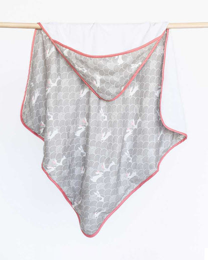 Cocoon Care Baby Hooded Towel-Bamboo Terry-Grey Grove