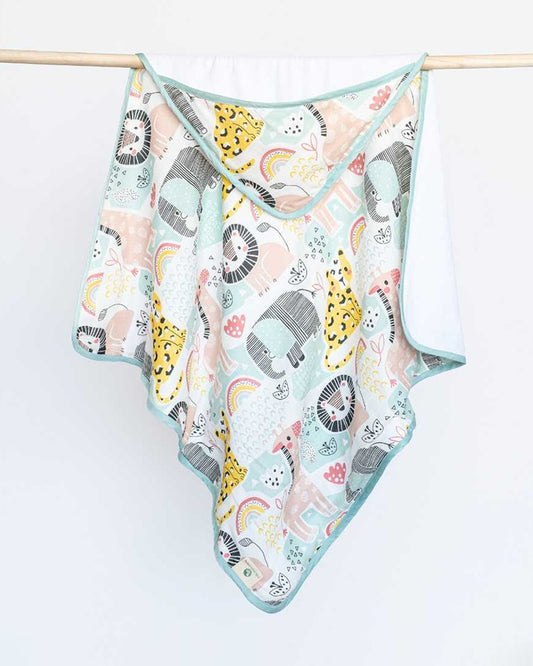 Cocoon Care Baby Hooded Towel-Bamboo Terry-Jungle Safari