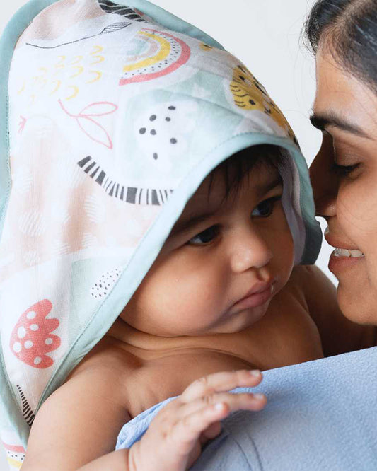 Cocoon Care Baby Hooded Towel-Bamboo Terry-Jungle Safari