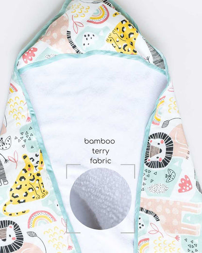 Cocoon Care Baby Hooded Towel-Bamboo Terry-Jungle Safari