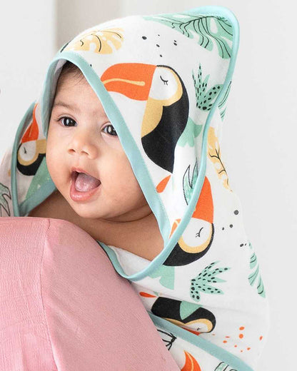 Cocoon Care Baby Hooded Towel-Bamboo Terry-Happy Toucan