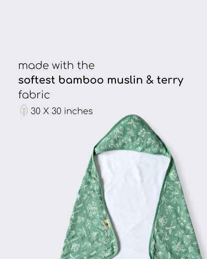 Cocoon Care Baby Hooded Towel-Bamboo Terry-Tropical Paradise