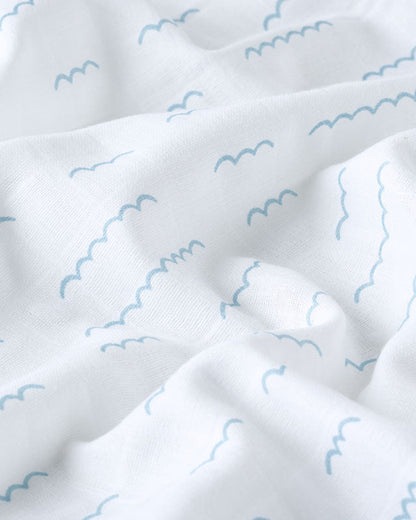Aariro Muslin Swaddle-Under The Sea-Pack of 2-Organic Cotton-Infant Wraps