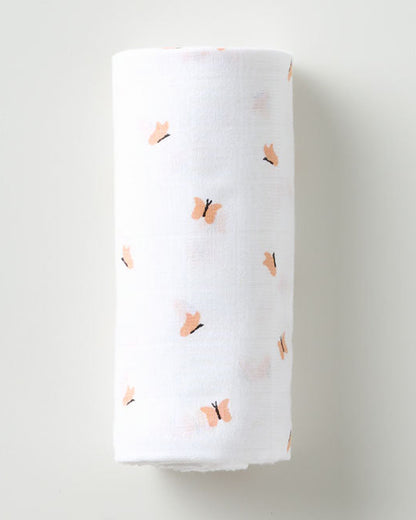 Aariro Organic Cotton Swaddle-Butterfly-Pack of 1-Infant Wraps