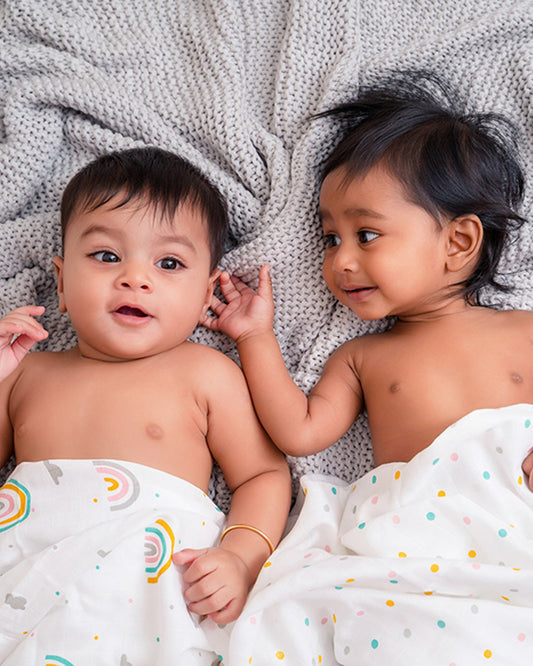 Aariro Organic Cotton Swaddle-Butterfly-Pack of 1-Infant Wraps