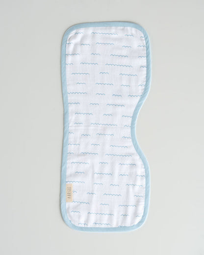 Aariro Organic Cotton Burp Cloth-Multi Layered & Reversible-Under The Sea-For Infants