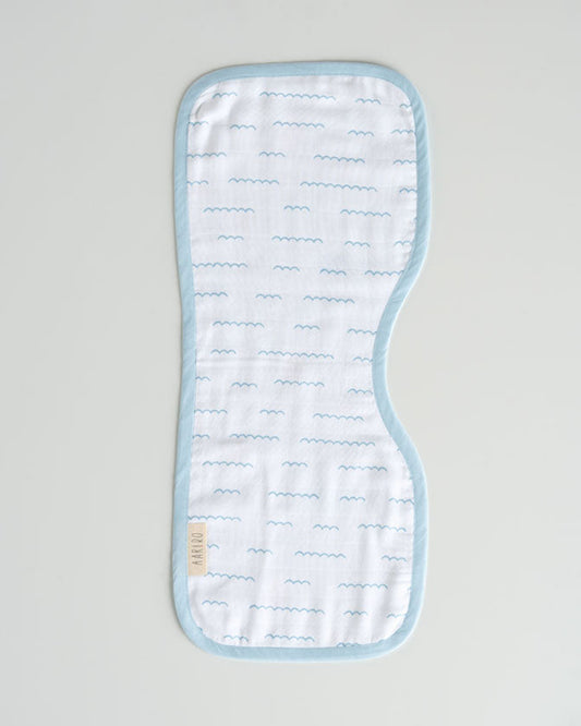 Aariro Organic Cotton Burp Cloth-Multi Layered & Reversible-Under The Sea-For Infants