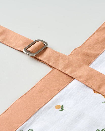 Aariro White & Brown Wild Safari Print Nursing Cover-Organic Cotton-Free Size