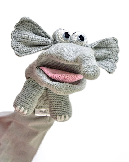 Happy Threads Jumbo The Elephant Soft Toy-Handcrafted-Lightweight & Portable-3Y+