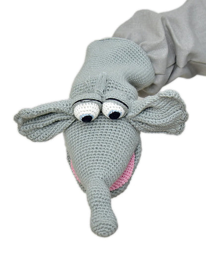 Happy Threads Jumbo The Elephant Soft Toy-Handcrafted-Lightweight & Portable-3Y+