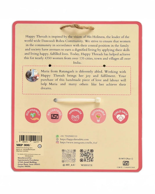 Happy Threads Leo The Lion Soft Toy-Handcrafted-Lightweight & Portable-3Y+