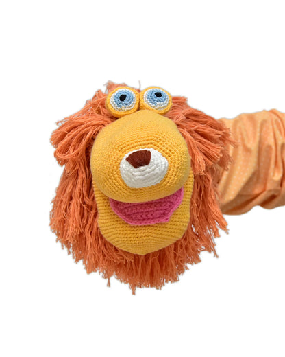 Happy Threads Leo The Lion Soft Toy-Handcrafted-Lightweight & Portable-3Y+
