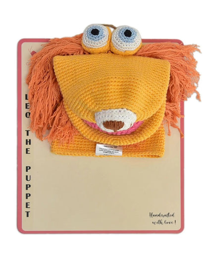 Happy Threads Leo The Lion Soft Toy-Handcrafted-Lightweight & Portable-3Y+