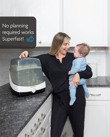 Baby Brezza Superfast 10 Minutes Baby Bottle Sterilizer And Dryer-Electric Steam-Universal Compatibility-6 Bottles Capacity
