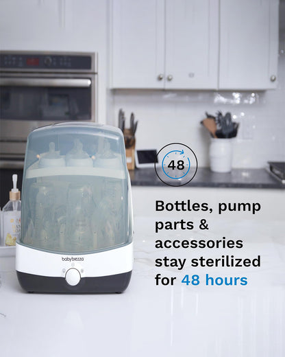 Baby Brezza Superfast 10 Minutes Baby Bottle Sterilizer And Dryer-Electric Steam-Universal Compatibility-6 Bottles Capacity