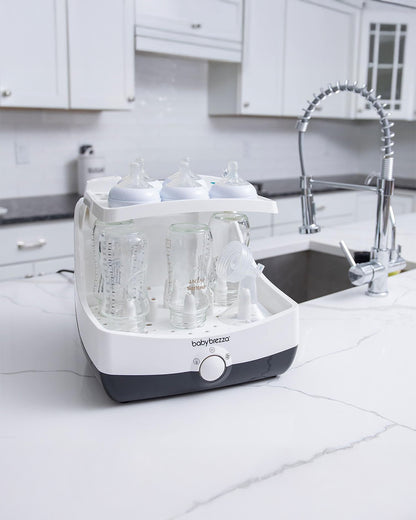 Baby Brezza Superfast 10 Minutes Baby Bottle Sterilizer And Dryer-Electric Steam-Universal Compatibility-6 Bottles Capacity