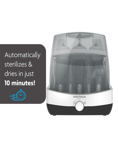 Baby Brezza Superfast 10 Minutes Baby Bottle Sterilizer And Dryer-Electric Steam-Universal Compatibility-6 Bottles Capacity