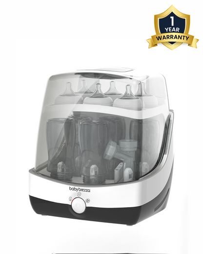 Baby Brezza Superfast 10 Minutes Baby Bottle Sterilizer And Dryer-Electric Steam-Universal Compatibility-6 Bottles Capacity