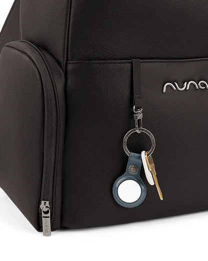 Nuna Essential Diaper Bag-Backpack-Changing Pad With Magnetic Closure-Removable Toiletry Pouch-Back Pocket Unzips Into Trolley Sleeve-Caviar