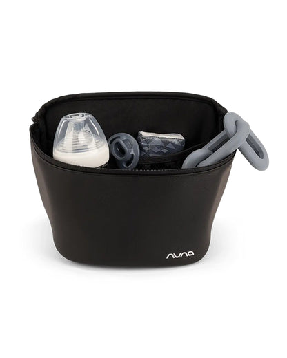 Nuna Essential Diaper Bag-Backpack-Changing Pad With Magnetic Closure-Removable Toiletry Pouch-Back Pocket Unzips Into Trolley Sleeve-Caviar