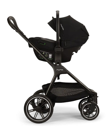 Nuna TRIV LX Baby Stroller-With Cup Holder-2025 Edition-Big Rear Wheels-Reversible & Near Flat Reclining Seat-One Hand Fold-2 Years Warranty-For 0 to 4 Years (Upto 22 Kg)-Caviar
