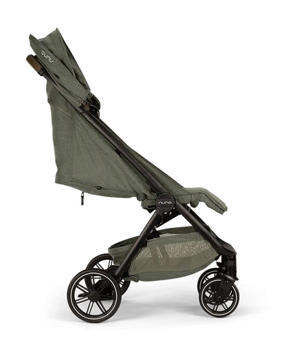 Nuna TRVL LX Cabin Friendly Baby Stroller-With Cup Holder-One Hand Fold-Big Rear Wheels-Car Seat Compatible-Includes Rain Cover & Travel Bag-2 Years Warranty-Pram for 0 to 4Y (Upto 22Kg)-Pine