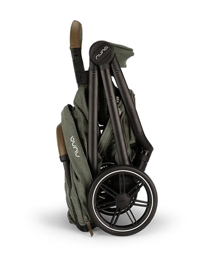 Nuna TRVL LX Cabin Friendly Baby Stroller-With Cup Holder-One Hand Fold-Big Rear Wheels-Car Seat Compatible-Includes Rain Cover & Travel Bag-2 Years Warranty-Pram for 0 to 4Y (Upto 22Kg)-Pine